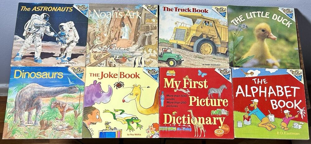 Vintage 1980s Random House Kids Bundle Of 8 Books- Astronauts, Dinosaurs & More